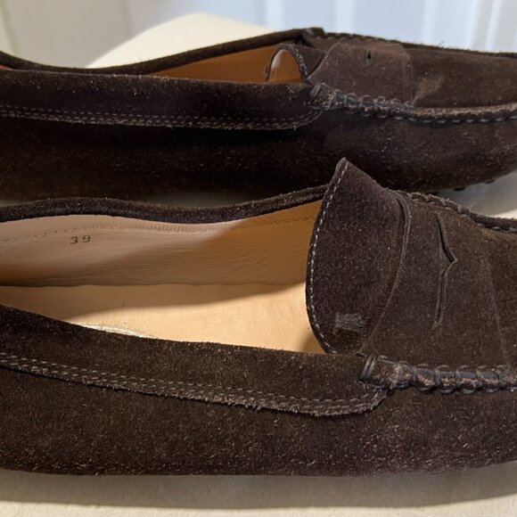 TOD’S Brown Suede Gommino Driving Shoes  Size 39 Made in Italy - Picture 3 of 13